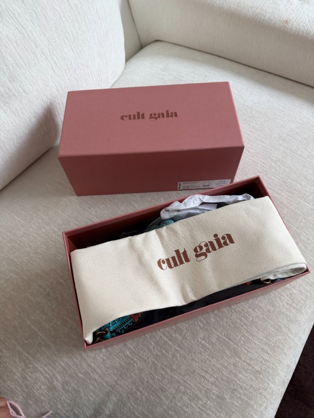 Brand New Cult Gaia Mercier Shoulder Bag Ibiza Turquoise Beaded Clutch NWT - Picture 4 of 6